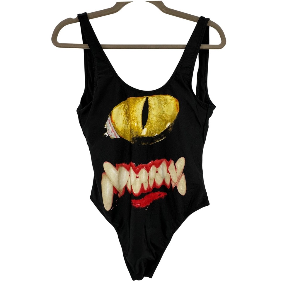 Iron Fist One Piece Swimsuit Cyclopes Kitty Goth Punk Graphic Monster Grunge S